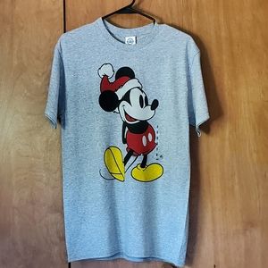 Classic Mickey Mouse Christmas Shirt Gray Size M